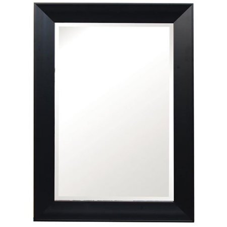 BACK2BASICS Home Decor Framed Mirror; Large - Black BA594229